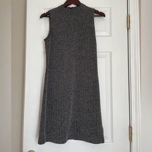 Black and White Tweed Shift Dress